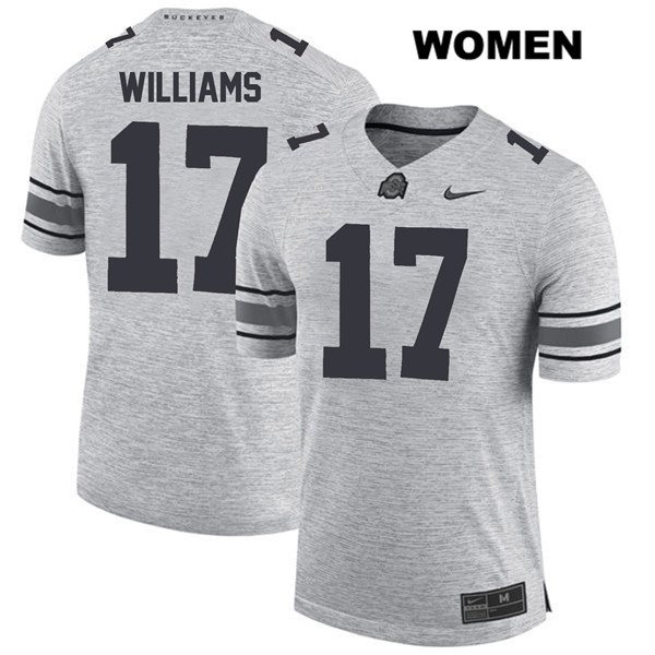 Ohio State Buckeyes Women's Alex Williams #17 Gray Authentic Nike College NCAA Stitched Football Jersey LV19I32SY